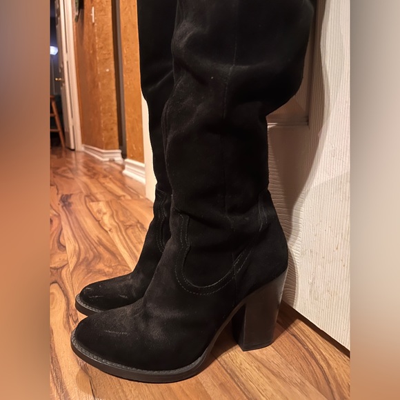 Steve Madden leather suede over knee boots worn once beautiful - Picture 6 of 10